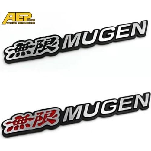 10 pcs 3D Mugen Logo Car Sticker Emblem Rear Badge Aluminum Chrome Decal Car Styling For Car Trunk Honda Civic Accord CRV fit