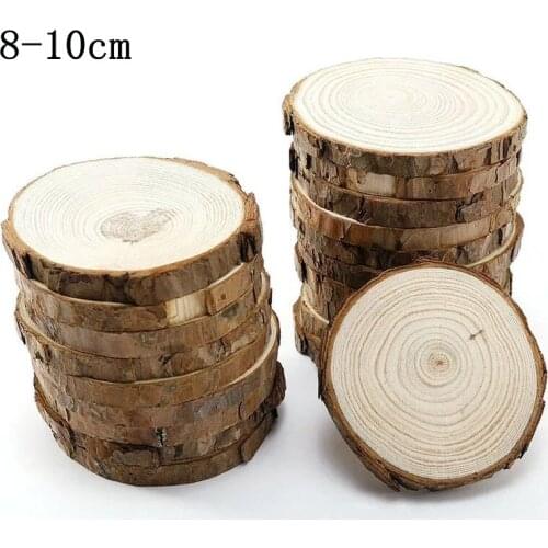 50 pcs Eco-friendly Natural Round Slice Crafts with Laser Cut Logo and Printings Art Minds Wooden Shapes Christmas Decorations