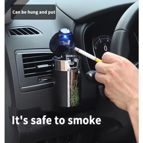 Car ashtray ash tray cendrier voiture de poche pocket cigar outdoor original Portable avec couvercle verre creatif ashtrays luxe