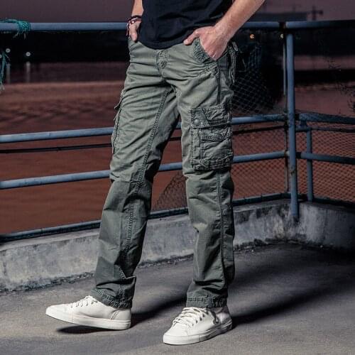 Many Pocket Tactical Pants Army Male Camo Jogger Plus Size Cotton Trousers Zip Military Style Camouflage Black Mens Cargo Pants