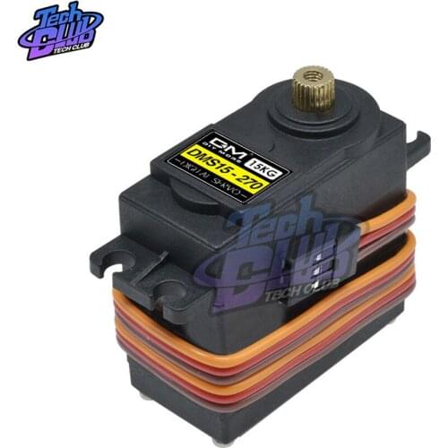 DMS15 Metal Gear Digital Servo 180/270 Degree Rotation Servo for Robot RC Helicopter Airplane Flight Control Steering gear