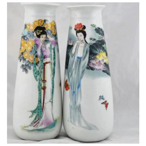 Jingdezhen Antique Porcelain Imitate Qing Qianlong Pastel Beauty Flower Arrangement Used Antique Porcelain Antique Collection