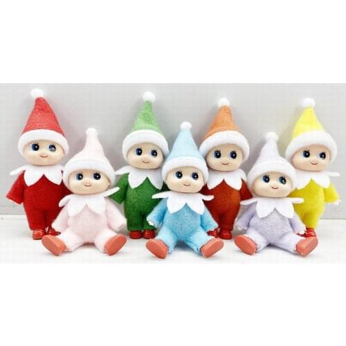 Baby Elf Dolls with Feet Shoes Baby Doll Elf Toy with Movable Arms Legs Christmas Dolls Baby Elves Doll
