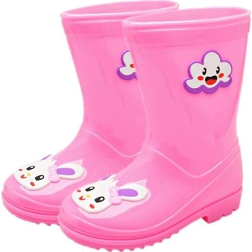 Kids rain boots plus 3-13 years old baby rain boots boys and girls rubber shoes non-slip childrenstudent water shoes