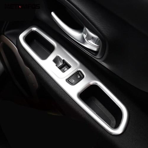 For Jeep Renegade 2014 2015 2016 2017 2018 2019 Window Lift Switch Cover Trim Inside Armrest Frame Matte Inner Car Accessories