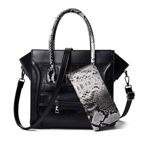 Womens Handbag Designer Luxury 2021 new PU Leather 2PCS Shoulder bag Serpentine wallet