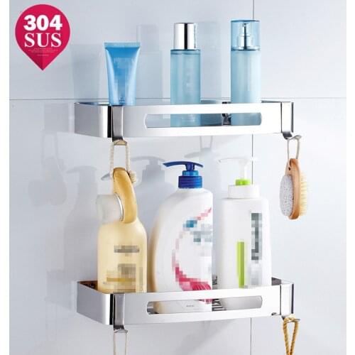 Shower Caddy Bathroom Cube Shelf Floating Shelves Storage Basket Holder Stainless Steel etagere salle de bain murale repisa