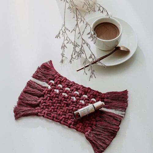 Nordic Hademade Cotton Heat Insulation Thickened Coffee Mat Coaster Cushion
