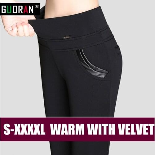 Hot !2016 New women office work pants stretch cotton ladies pencil pants female black blue Red gray female High Waist trousers