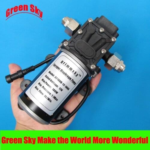 New 12V DC 100W fog/spray/misting,spraying pesticide,farm,greenhouse,garden irrigation use high pressure diaphragm pump 12v