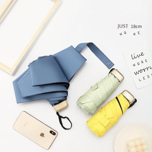 Mini Women Pocket Small Sun Umbrella Folding Light Portable Windproof Umbrellas Anti UV Protection Parasol