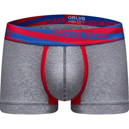 ORLVS Brand Sexy Men Underwear Mens Boxer Trunks Gay Penis Pouch Home Sleepwear High Quality Mens Underwear Boxer Short Cuecas