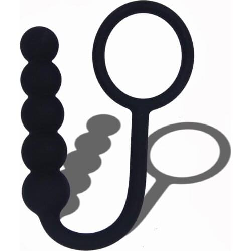 New Belt Ring Silicone Pull Beads Back Court Anal Plug Progressive Five Consecutive Anal Beads Flirting Adult Products Anal Toys