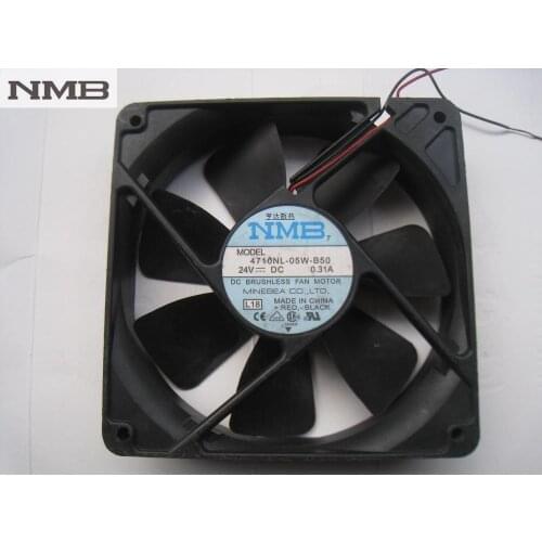 Original For NMB 4710NL-05W-B50 12025 12cm 24V 0.31A 2Wire Server Inverter Cooling Fan