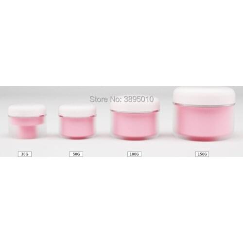 30g 50g 100g 150g Plastic pink Cosmetic Cream Jar with Lids, Cosmetic Powder Container Cream Bottle Package F972