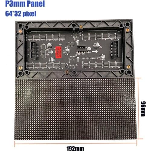 192*96mm 64*32pixels 1/16 Scan Indoor SMD2121 3in1 RGB Full Color P3 LED Module For Indoor LED Display Screen