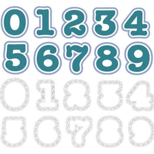 Whole Set 10cm Large Numbers 0-9 Cutting Dies&Plastic Stencil DIY Scrapbook Crafts Card Album Make Stencil New 2020