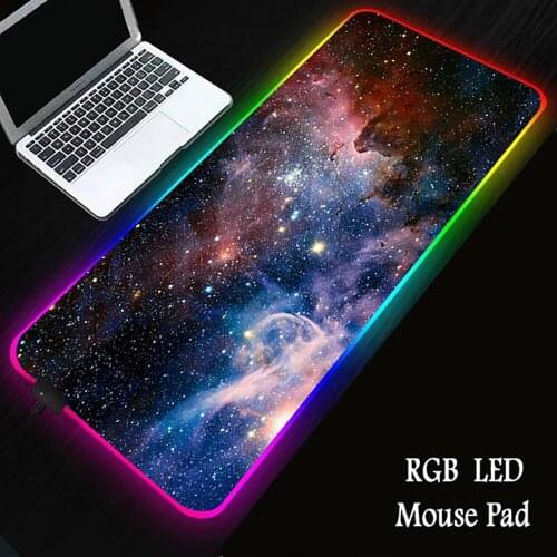 Large Size Colorful Luminous RGB Gaming Mouse Pad Anti-Slip Rubber Base Computer Keyboard Mouse Pad Anti-slip For Computer PC