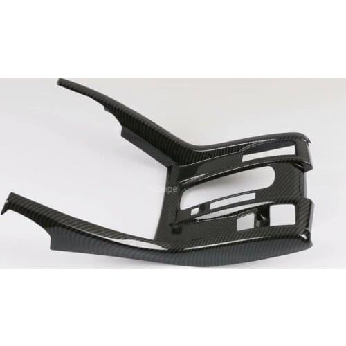 Car Styling Central Control Panel Gear Shift Frame Cover Trim ABS Matte Red Carbon Fiber For Honda Civic 2016 2017 2018 2019