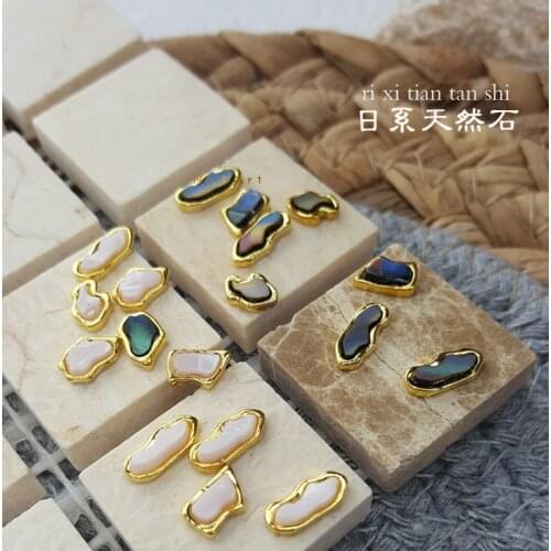 50pcs/lot 3D Irregular Shell Alloy Metal Natural Stones Nail Art Decorations Supplies Nails Accesorios Jewelry Designs Charms