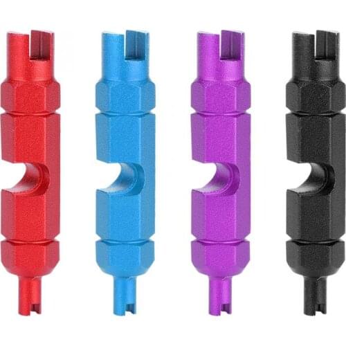 Bicycle Valve Remove Tool Alumunium Alloy Mountain Bike Road Bike Tyre Tire CNC Valve Core Remover Wrench Bicycle Repair Tools
