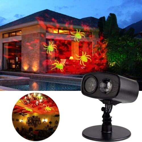 8W Waterproof Moving Laser Projector Lamp Red watermark spider cast LED Stage Light Christmas/New Year Party/Halloween Outdoor