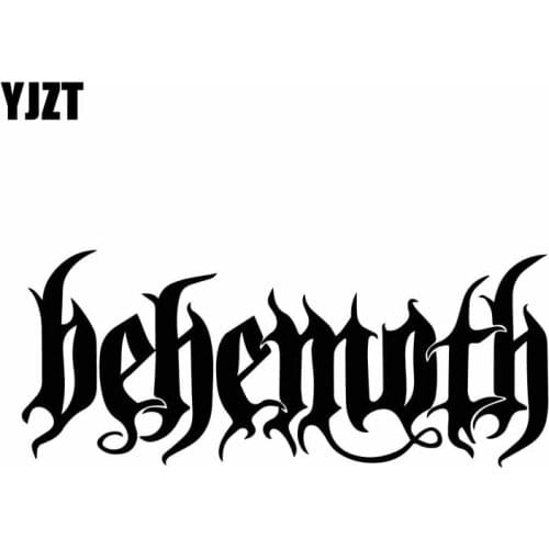 YJZT 17.4CM*7.1CM Dazzling Word Behemoth Car Sticker Ornament Vinyl Decal Beautiful Black/Silver C27-0155