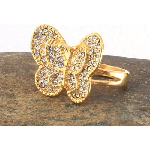 Stainless Steel Jewelry Gold Color Rings Wholesale For Women Fashion Gift Newest RBJHCABF