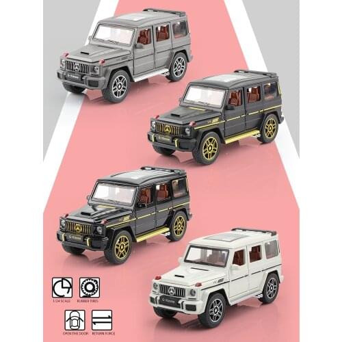 1:24 Scale CHEZHI Big G G63 alloy Simulation Car model Sound And Light Pull Back Large Metal Off-Road Toy Collection Decoration