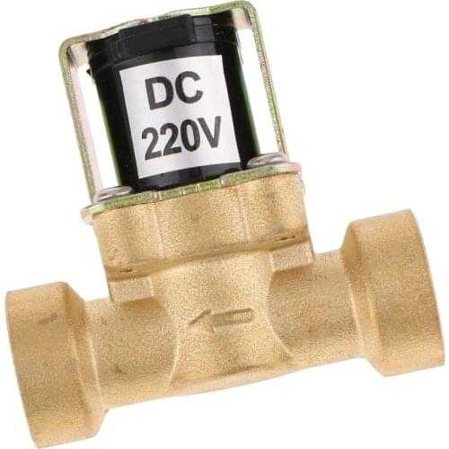 1/2BSP 220V DC Electric Solenoid Valve Brass Plastic for Solar Water Heater Water Solenoid Valve