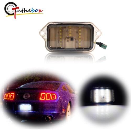 1PC Error Free Canbus White Full LED License Plate Number Light For 2005-2009 Ford Mustang Convertible, Bullitt Shelby GT500KR