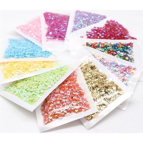10g Curved Colorful Loose Hand-sewn Sequins for Sewing Wedding Crafts and Womens Clothing Accessories Support Wholesale 4mm5mm