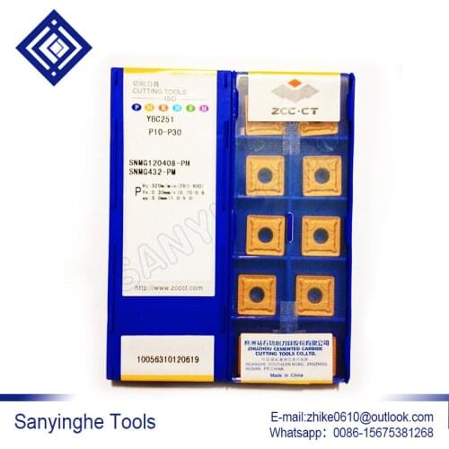 Free shipping high quality sanyinghe 10pcs/lots SNMG120404-PM / SNMG120408-PM YBC251 cnc carbide turning inserts