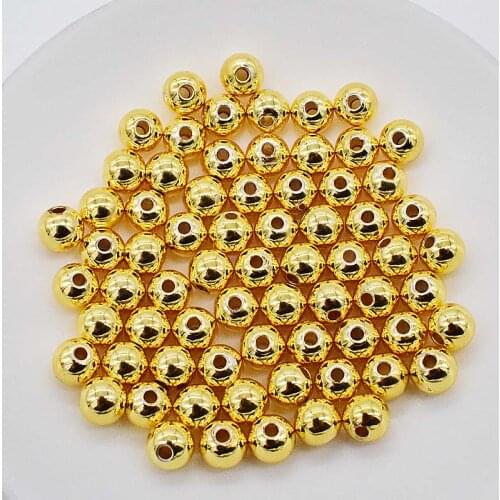 2.5mm 5Pieces/ Bag DIY 18k Solid White Yellow Rose Gold Ball Jewelry Marking Accessories AU750