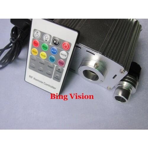 200 strands 0.75mm PMMA fiber ,2meters twinkle fiber optic star ceiling kit, with six color twinkle wheel and 20 Key RF remote