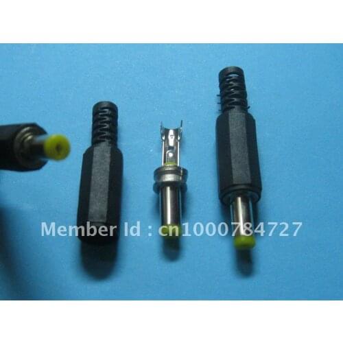 30 pcs 4.8x1.7mm DC Power Male Plug Connector Adapter Plastic Handle Yellow Head