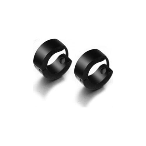 316L Stainless Steel hip hop earrings fashion Punk black jewelry wholesale