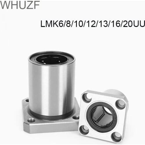 Free Shipping 1pc LMK6UU LMK8UU LMK10UU LMK12UU LMK13UU LMK16UU LMK20UU Type 6-20mm Flange Linear Bearing for 3D Printer Linear