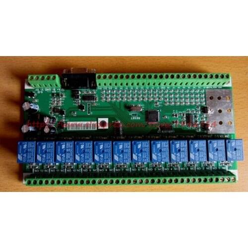 Free shipping Analog switch input and relay output 20mA current pressure acquisition card 12,8,2 Road RS232,485