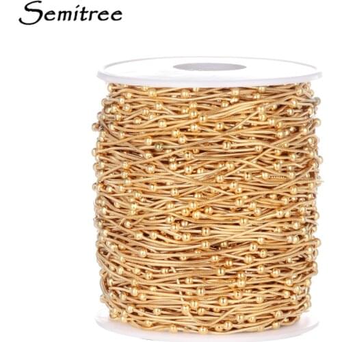 Semitree 1 Meter Stainless Steel Snake Chains Bulk DIY Necklace Making Jewelry Findings Beads Chain Accessories Crafts Supplies