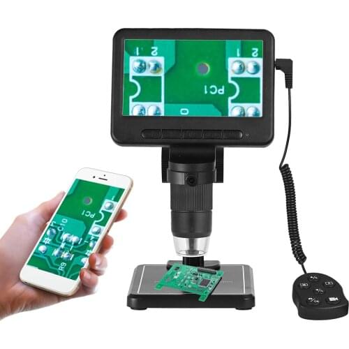 Digital Microscope Wireless USB Microscope Camera with 500-1000X Magnification 1080P Video 8 Adjustable LED Lights Wired Remote