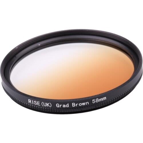 Camera Filter 58mm Gradual Brown Color lens Filter for Nikon D3100 D3200 D5100 SLR Camera lens