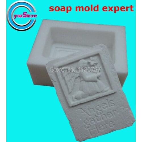 Happiness angel shape soap mold silicone soap mould silicone decorativemold
