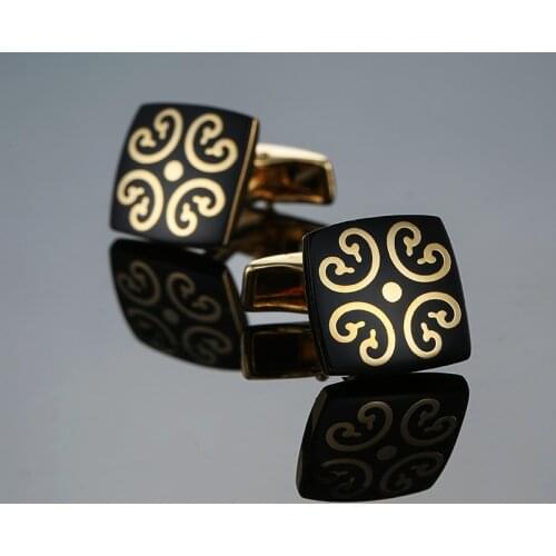 French Shirt gold flower Cuff links Top Quality Lawyer Groom Wedding Cufflinks Shirt Cuffs Para Camisas Gemelos Drop Shipping