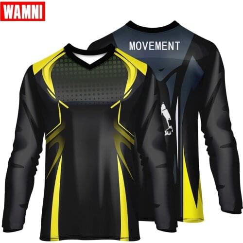 WAMNI 3D Sports V-Neck Tee Long Sleeve Running American Football Jerseys Pullovers Quick drying Polyester Harajuku Loose Tshirt
