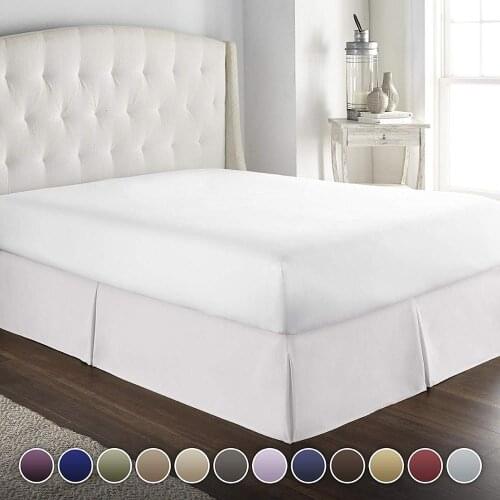 High Quality Classical Hotel Home Bedding Tailored Bed Skirt,14” Drop ,Total 13 Colors To Choose
