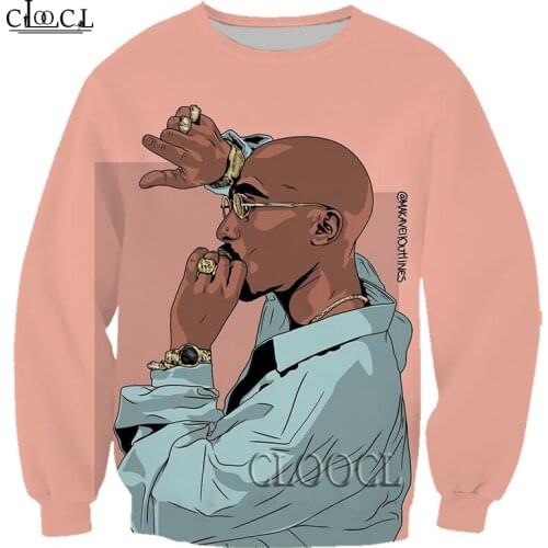 HX Drop Shipping Rapper Amaru Shakur 2pac Tupac 3D Print Men Women Sweatshirts Hip Hop Long Sleeve Outerwear Harajuku Wild Tops