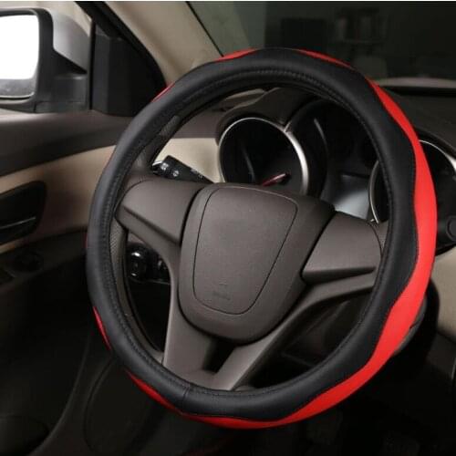Microfiber Leather Car Steering Wheel Cover, Fit for 40cm-47cm Steering Cover, Anti-Slip & Odor-Free, Fit for Big Truck Vans MPV