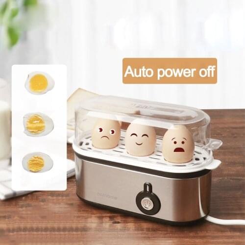 Kbxstart 220V Multifunction Electric Egg Boiler Cooker Stainless Steel Boiled Eggs Breakfast Machine Kitchen Cooking Tools