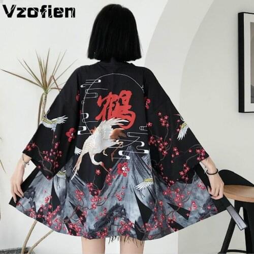 Kimono Traditional Cardigan Retro Chinese Style SunProof Clothes Samurai Yukata Summer Thin Harajuku Streetwear Haori Obi Kimono